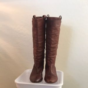 Frye used brown Jenny double leather boots size 8M